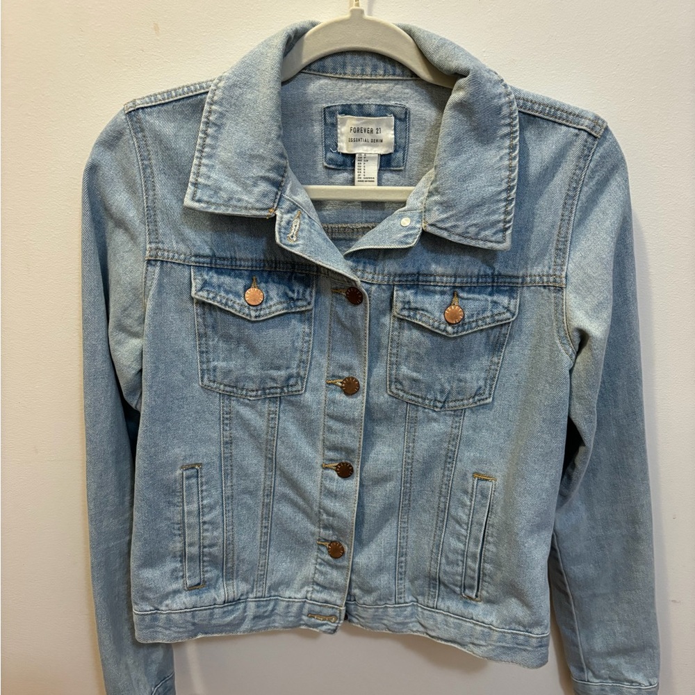 Forever 21 Light Blue Washed Denim Jacket